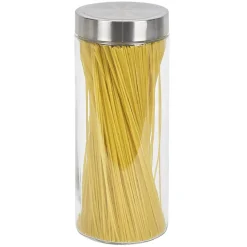 Gifi Bocal en verre avec couvercle inox - Lot de 4 Discount