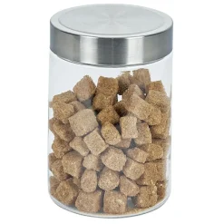 Gifi Bocal en verre avec couvercle inox - Lot de 4 Discount