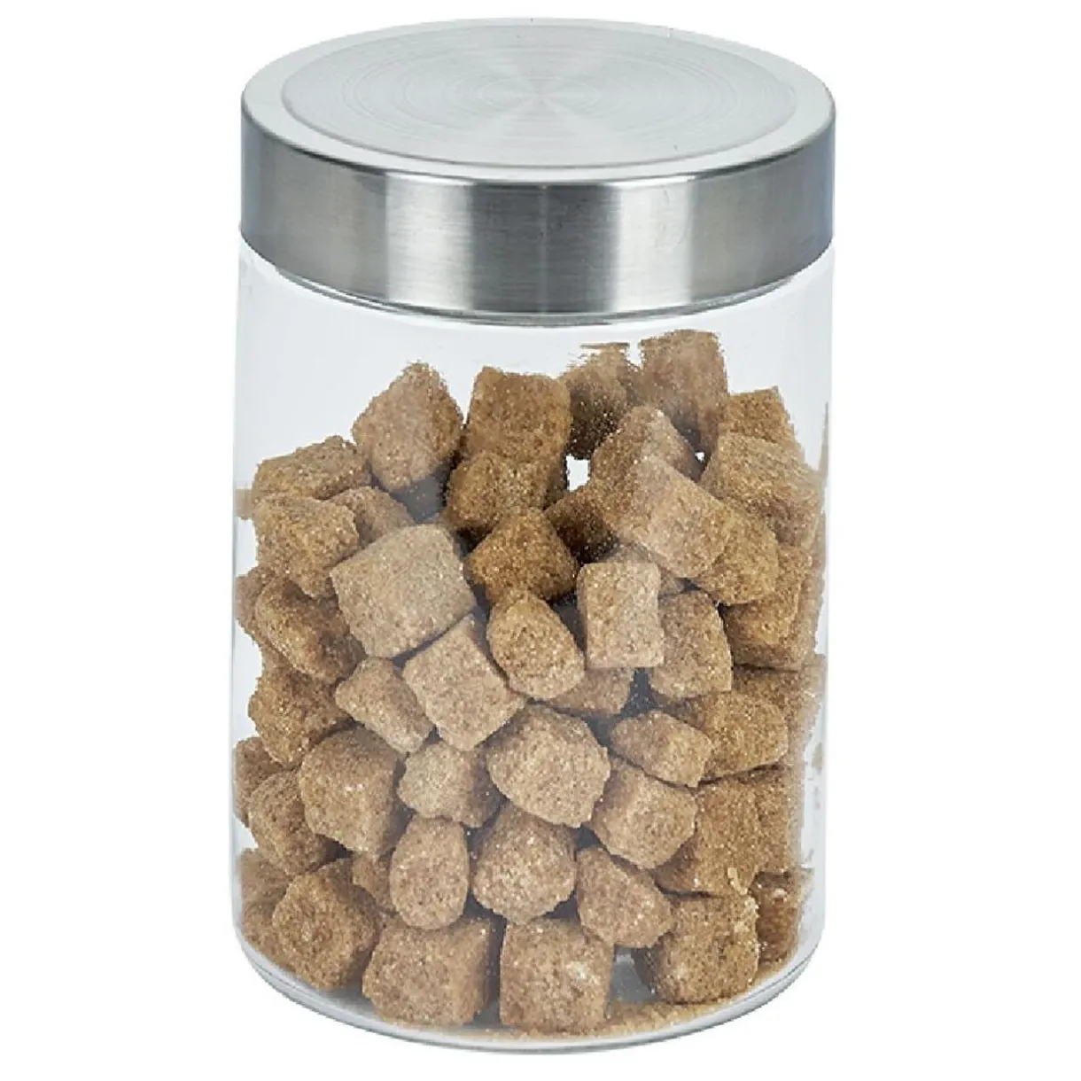 Gifi Bocal en verre avec couvercle inox - Lot de 4 Discount