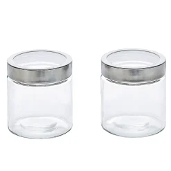 Gifi Bocal en verre avec couvercle hermétique 800 ml x2 Discount