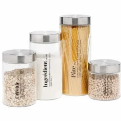 Gifi Bocal en verre pour conservation alimentaire x4 Outlet