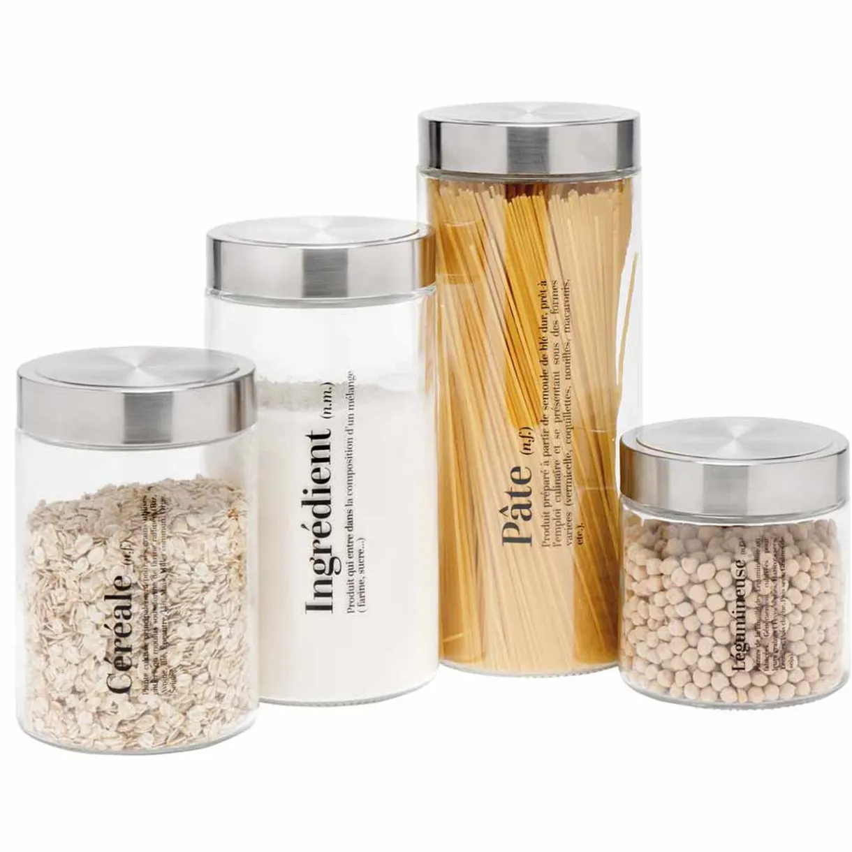 Gifi Bocal en verre pour conservation alimentaire x4 Outlet