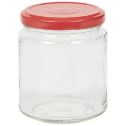 Gifi Bocal en verre transparent avec couvercle rouge 300 ml x6 Online