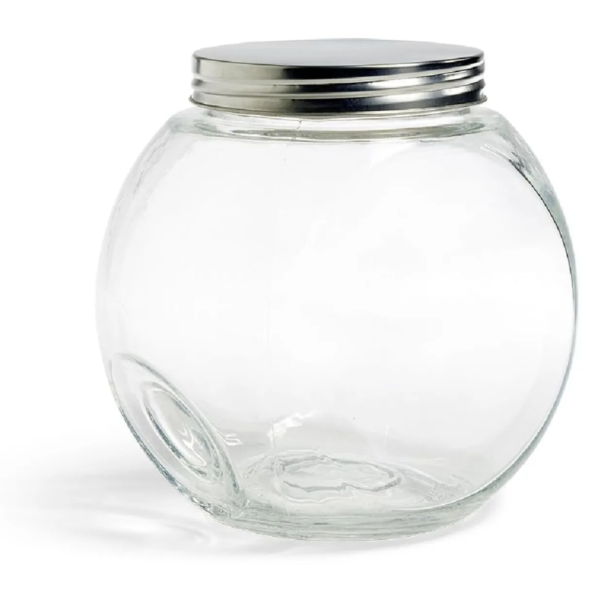 Gifi Bocal en verre transparent couvercle métal 2000ml - 17,5x12,5xH.17cm New