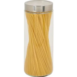 Gifi Bocal en verre transparent couvercle inox 2L - Ø11xH.27cm Best