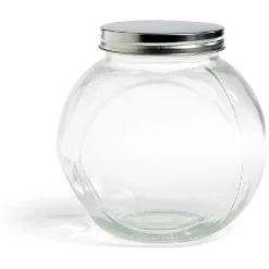 Gifi Bocal en verre transparent couvercle métal 2000ml - 16x11,5xH.16cm Best