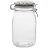 Gifi Bocal hermétique carré en verre couvercle motif ciment 1,5 L Hot
