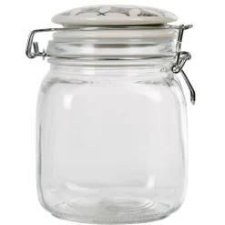 Gifi Bocal hermétique carré en verre couvercle motif ciment 1 L Outlet