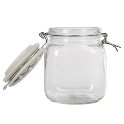 Gifi Bocal hermétique carré en verre couvercle motif ciment 1 L Outlet