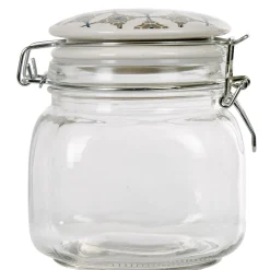 Gifi Bocal hermétique carré en verre couvercle motif ciment 750ml Sale