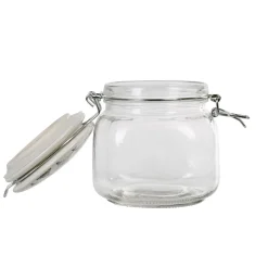 Gifi Bocal hermétique carré en verre couvercle motif ciment 750ml Sale
