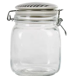 Gifi Bocal hermétique carré en verre couvercle motif ethnique 1 L Outlet