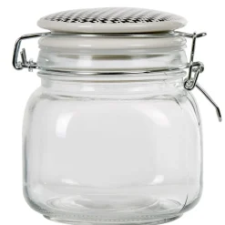 Gifi Bocal hermétique carré verre couvercle motif ethnique 750 ml Hot