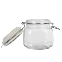 Gifi Bocal hermétique carré verre couvercle motif ethnique 750 ml Hot
