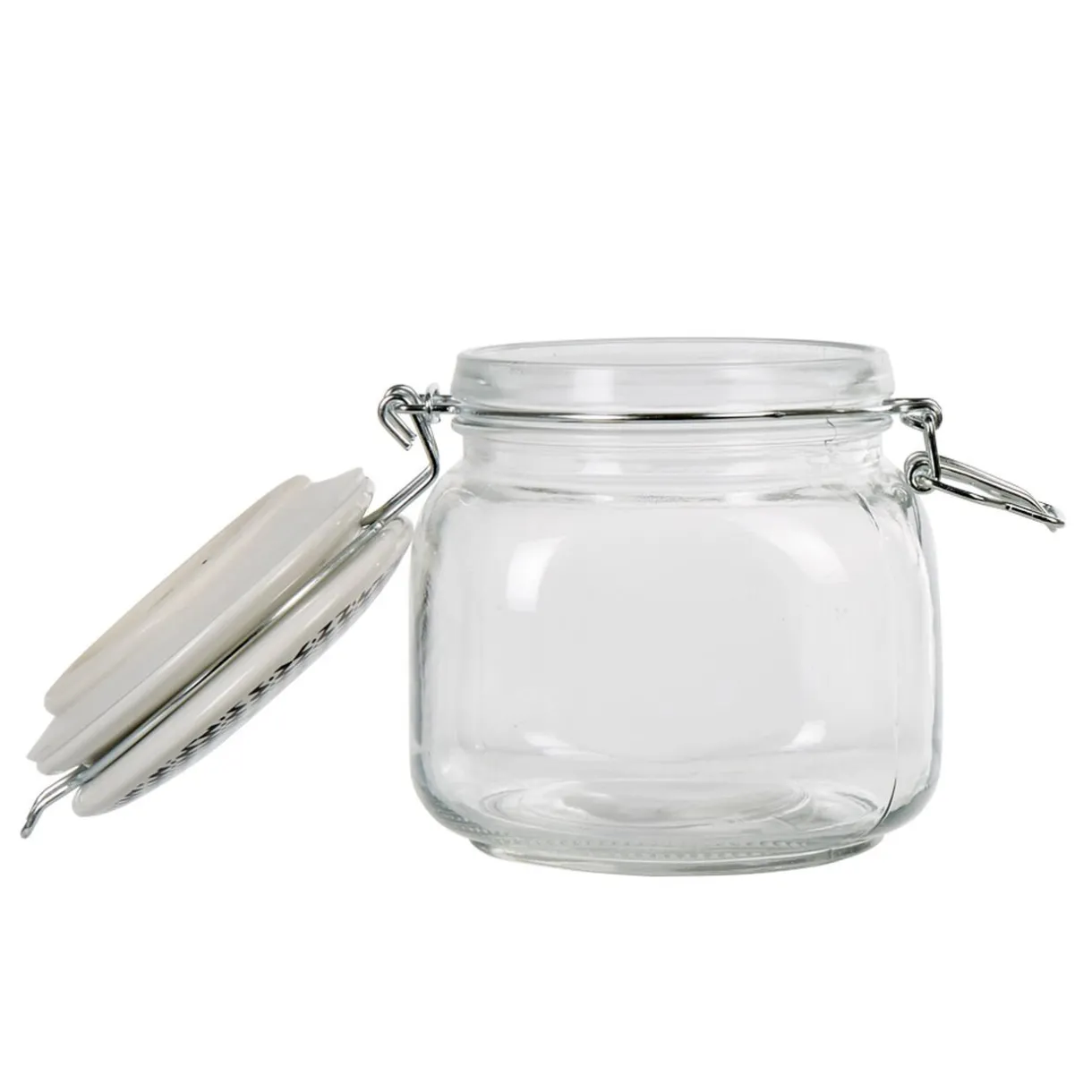 Gifi Bocal hermétique carré verre couvercle motif ethnique 750 ml Hot