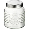 Gifi Bocal hermétique rond transparent avec couvercle en métal H10 cm New