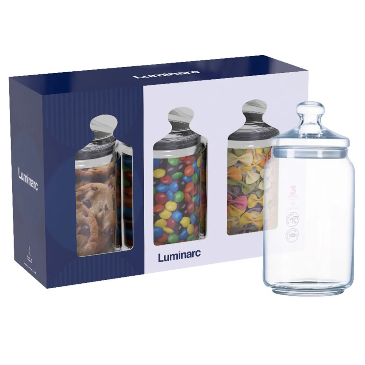 Gifi Bocal transparent Luminarc 1 L x3 Clearance
