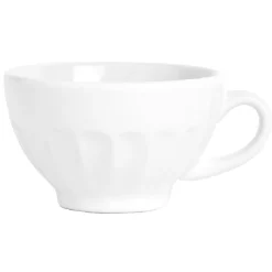 Gifi Bol à café avec anse blanc cotelé
