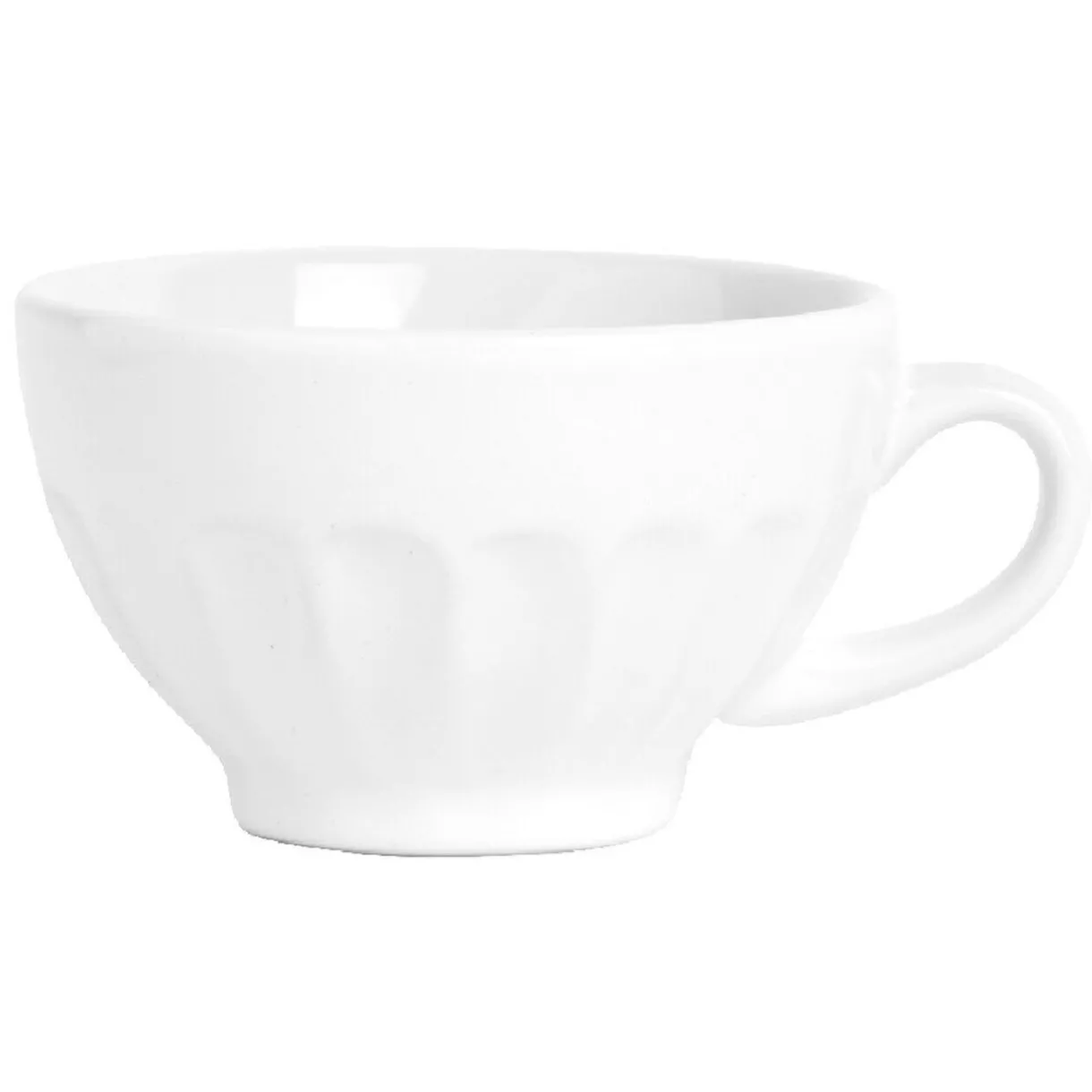 Gifi Bol à café avec anse blanc cotelé