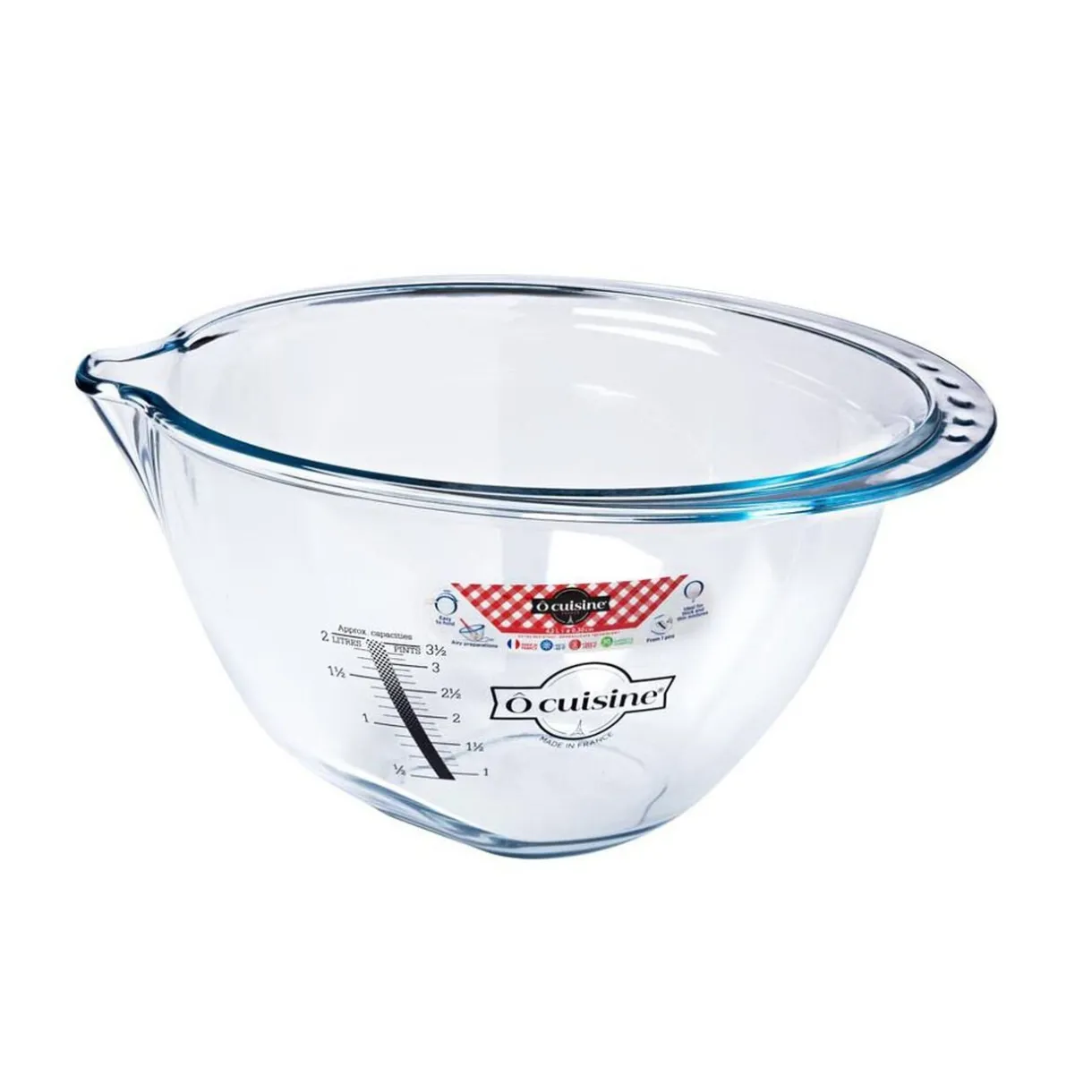 Gifi Bol à mixer gradué Ocuisine verre transparent Sale