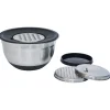 Gifi Bol à mixer inox avec base silicone et 3 râpes Ø22xH11,2cm New
