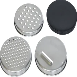 Gifi Bol à mixer inox avec base silicone et 3 râpes Ø22xH11,2cm New