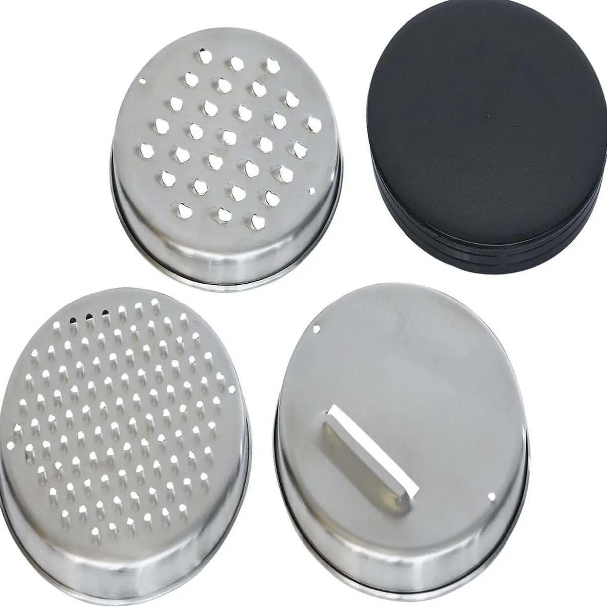 Gifi Bol à mixer inox avec base silicone et 3 râpes Ø22xH11,2cm New