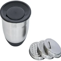 Gifi Bol à mixer inox avec base silicone et 3 râpes Ø22xH11,2cm New