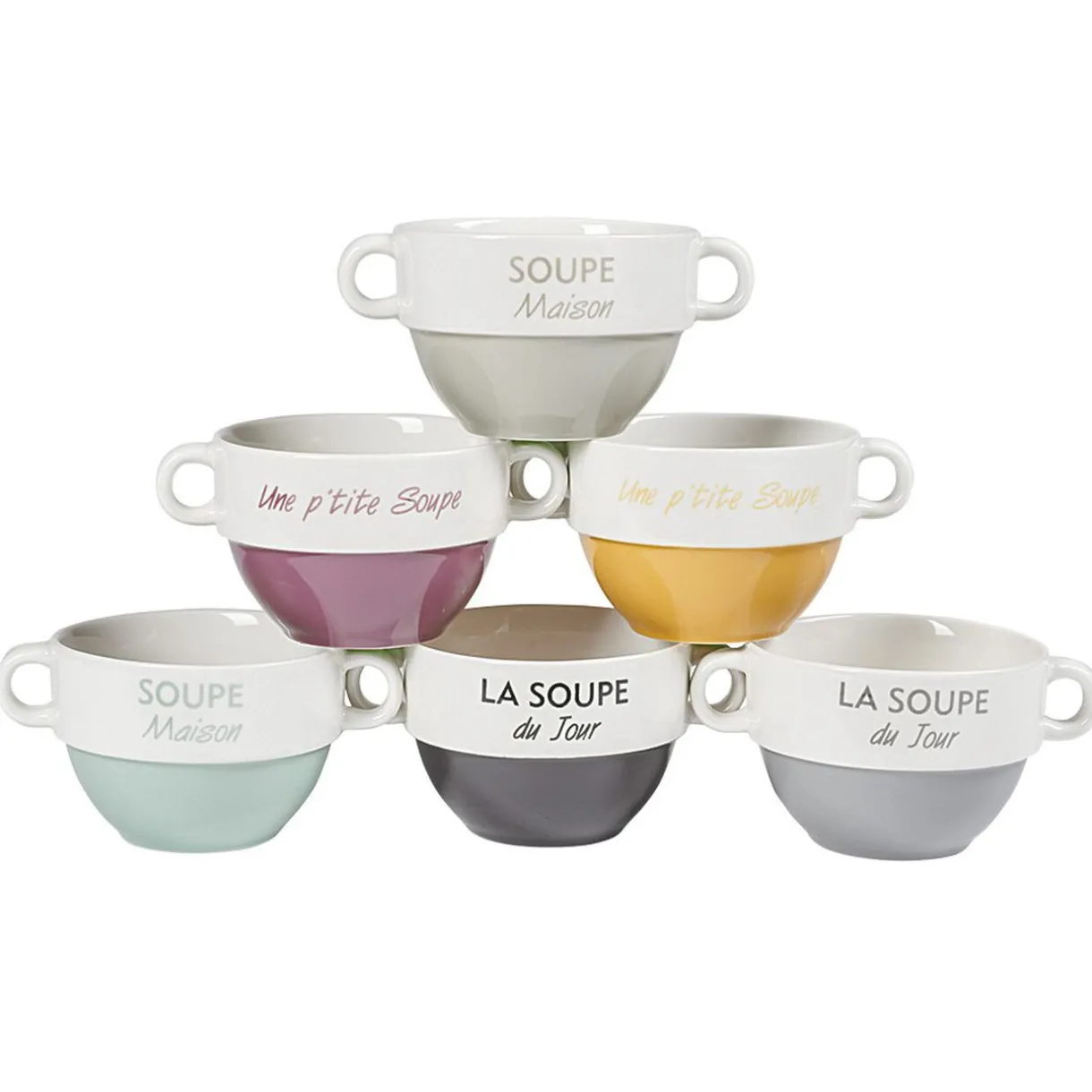 Gifi Bol à soupe avec anses