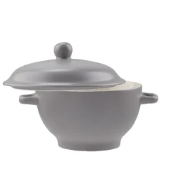 Gifi Bol à soupe gris avec couvercle