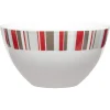 Gifi Bol blanc décor taupe et rouge Hot