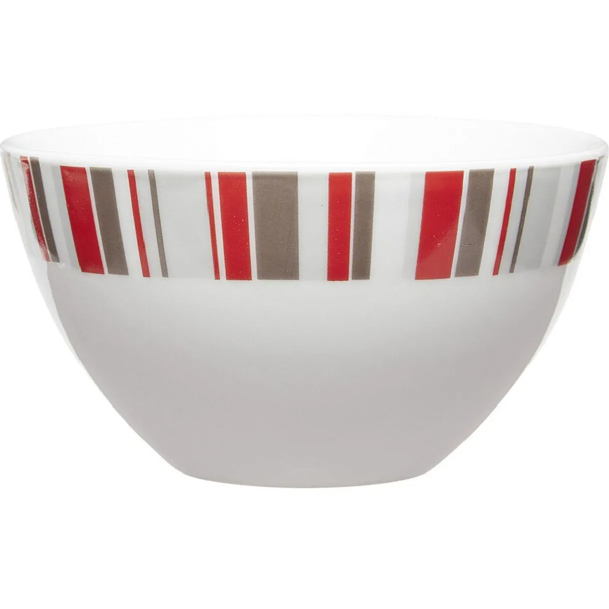 Gifi Bol blanc décor taupe et rouge Hot
