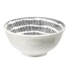 Gifi Bol Dakar en porcelaine blanc et motif noir Ø16xH7,8cm Clearance