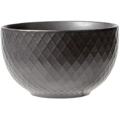 Gifi Bol en grès noir x4