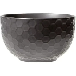 Gifi Bol en grès noir x4