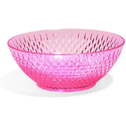 Gifi Bol en plastique rose effet martelé