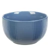 Gifi Bol en porcelaine bleu avec rainures verticales en relief Online