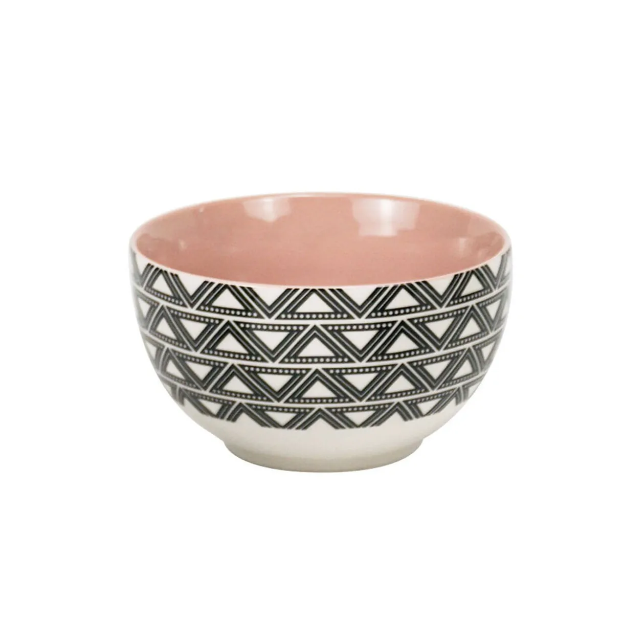 Gifi Bol en porcelaine motif graphique noir blanc