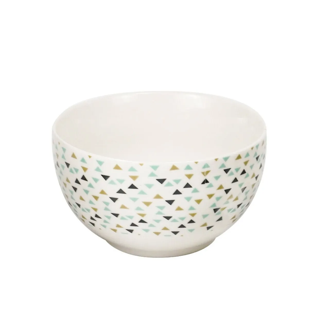 Gifi Bol en porcelaine motif triangle multicolore