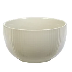 Gifi Bol en porcelaine uni lin avec rainures verticales en relief Online