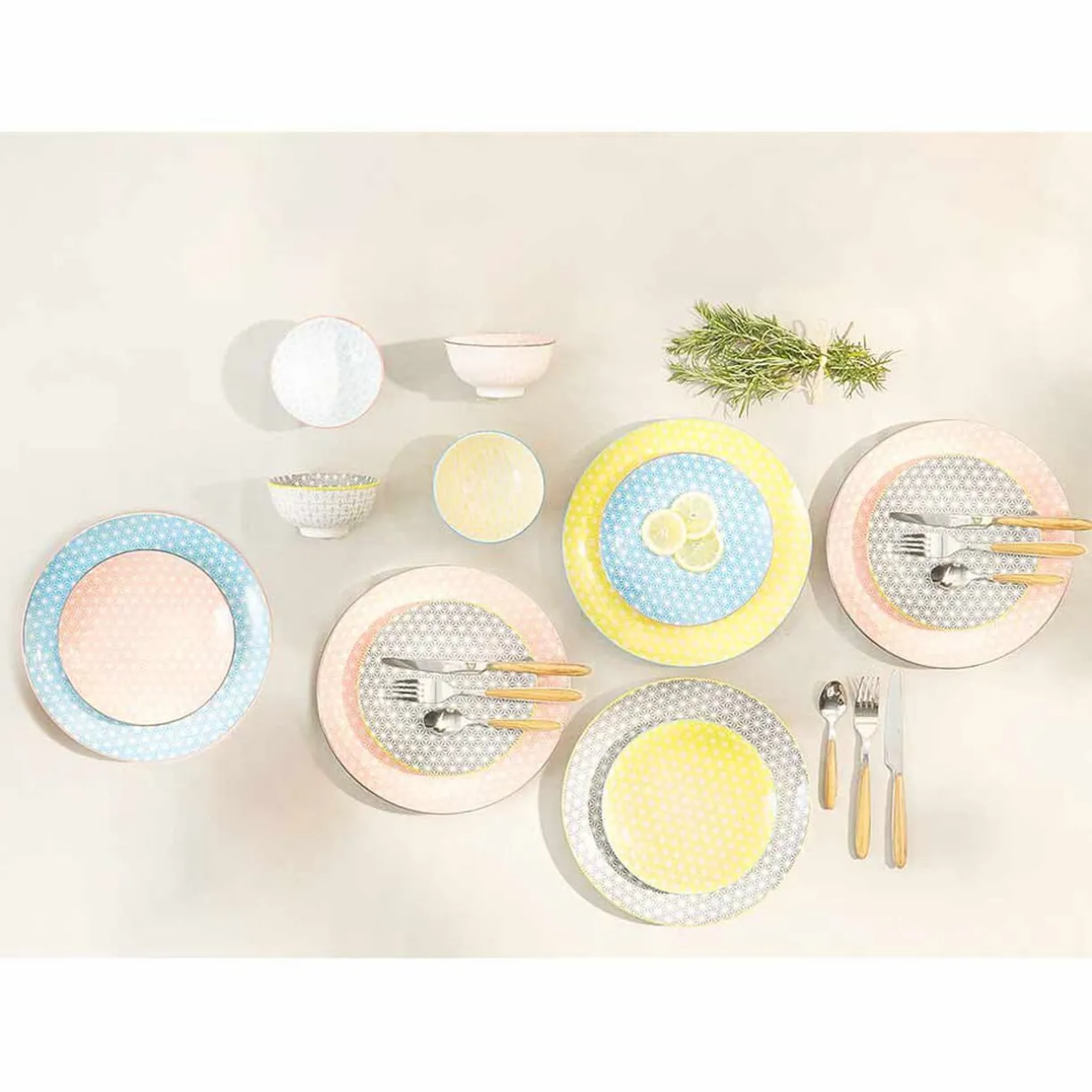 Gifi Bol japonais carreau de ciment muticolore x4 Clearance