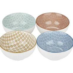 Gifi Bol japonais motif géométrique 4 couleurs x4