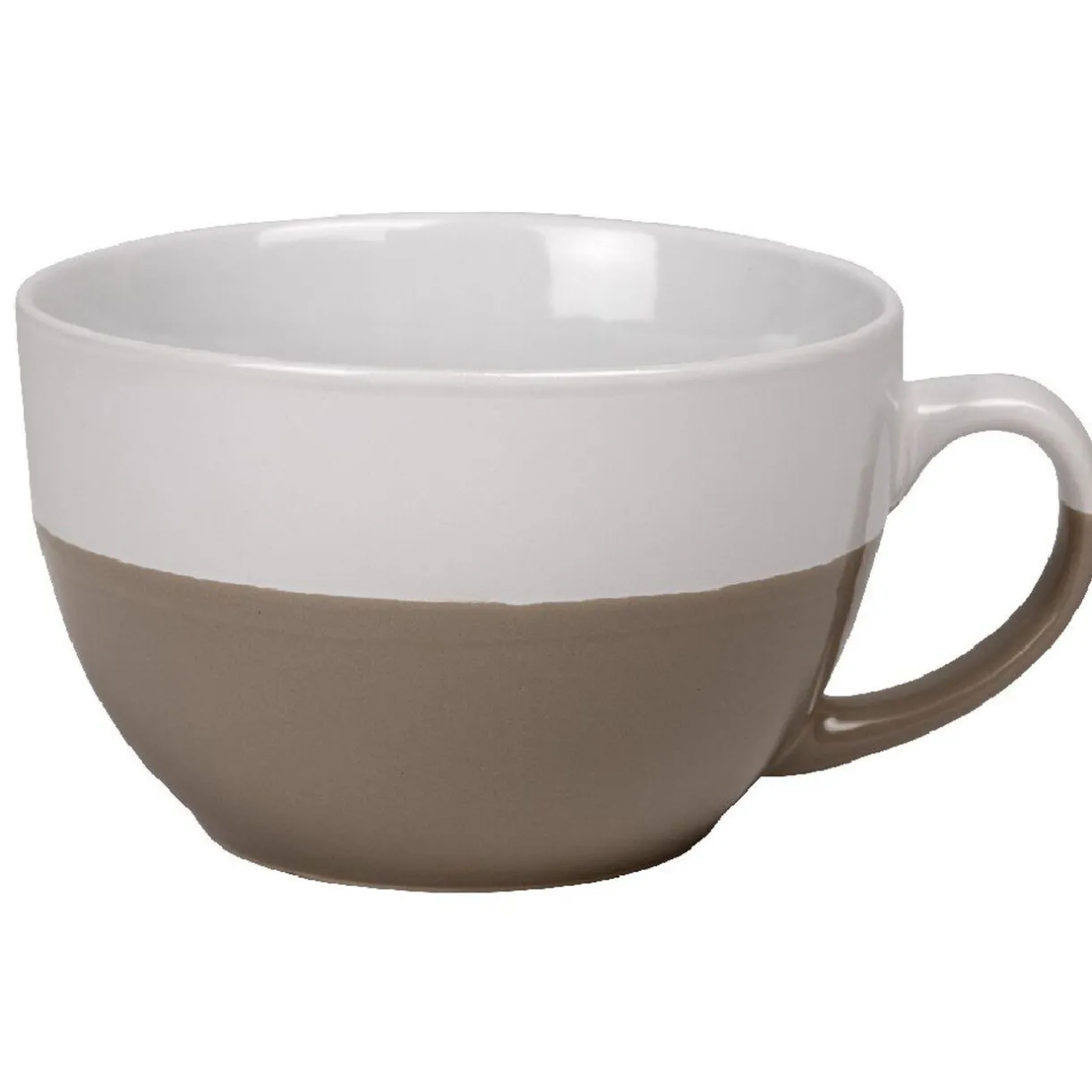 Gifi Bol jumbo bicolore blanc et taupe