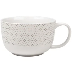 Gifi Bol jumbo blanc à motif taupe