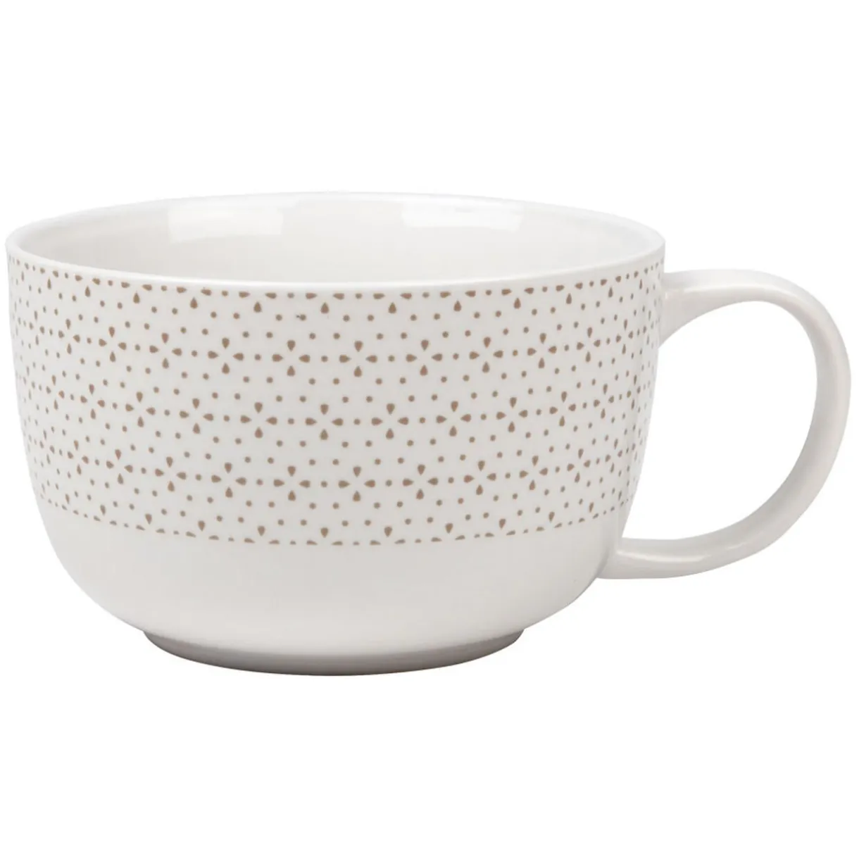 Gifi Bol jumbo blanc à motif taupe