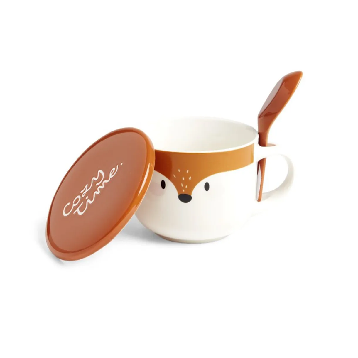 Gifi Bol jumbo 62cl avec cuillère et couvercle renard