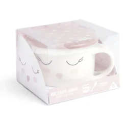 Gifi Bol jumbo 62cl avec cuillère et couvercle blush girly