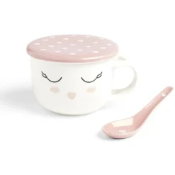 Gifi Bol jumbo 62cl avec cuillère et couvercle blush girly