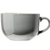 Gifi Bol jumbo Madrid en faïence gris foncé Ø13xH8,5cm 700ml Outlet
