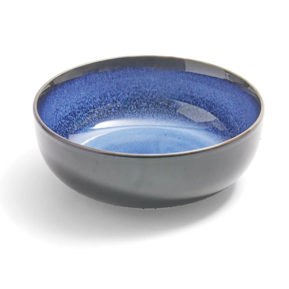 Gifi Bol Meteor porcelaine noir et bleu Ø16cm Clearance